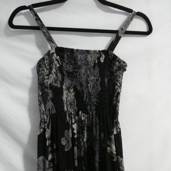 CANDY COUTURE | medium | Black and Grey Spaghetti Strap High Low Dress - Picture 6 of 16